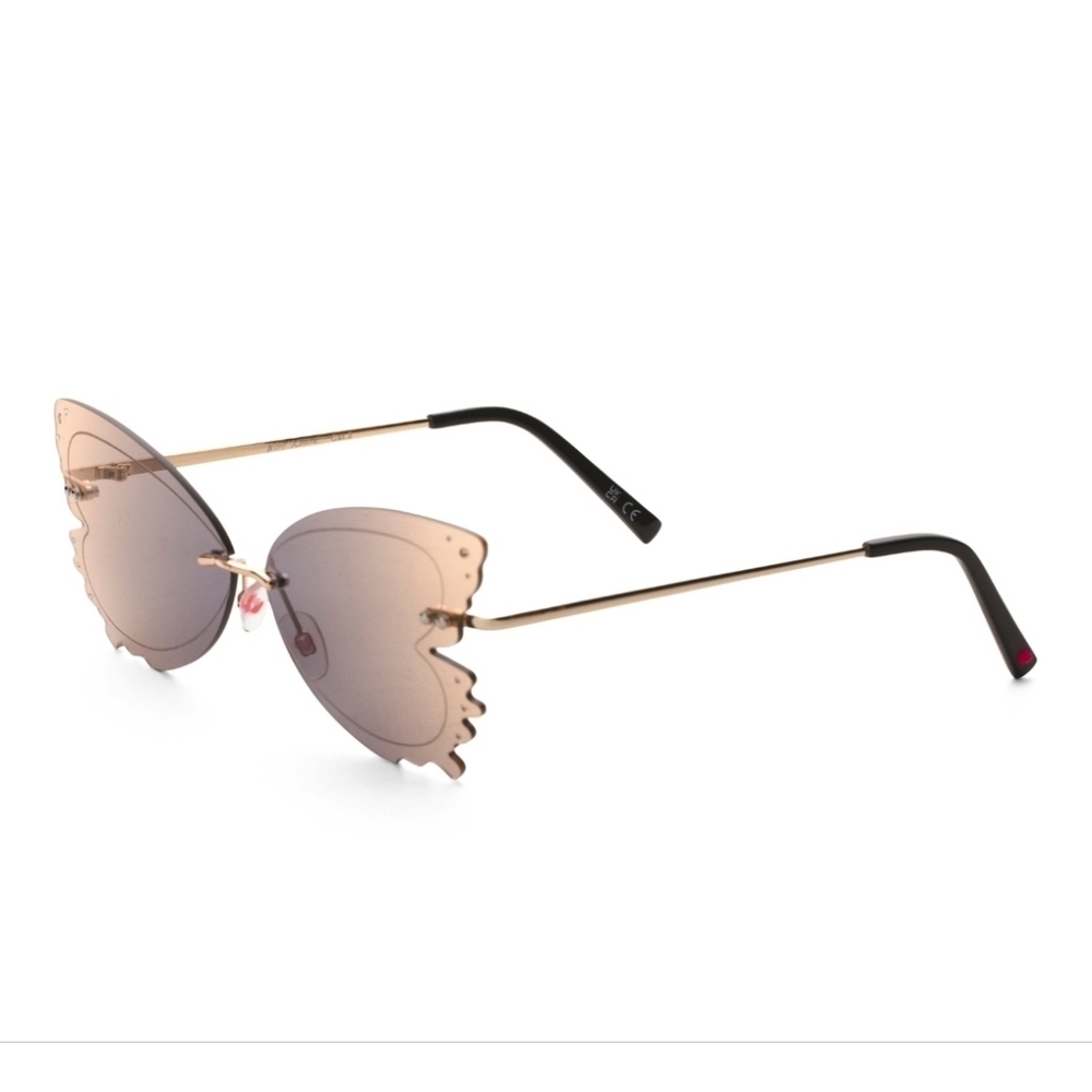 π¦βͺοΈBETSEY JOHNSONβͺοΈ Butterfly Shaped Novelty Gold Sunglasses